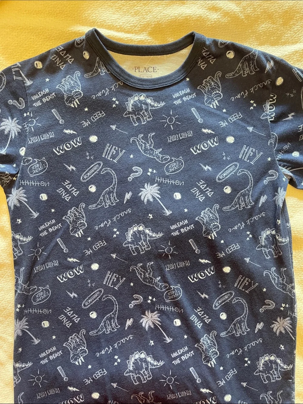 The Children's Place Navy Dinosaur Graphic Short Sleeve Tee